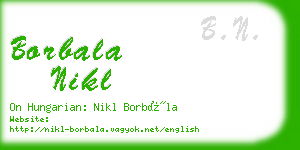 borbala nikl business card